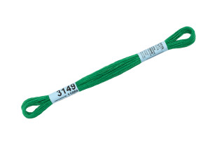 Нитки для вышивания " Gamma" мулине ( 3071- 3172 ) 100% хлопок 8 м №3149 т. зеленый