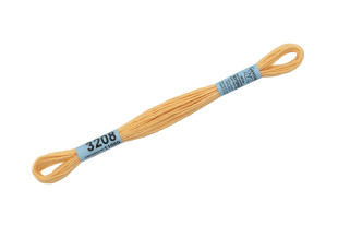 Нитки для вышивания " Gamma" мулине ( 3173- 6115 ) 100% хлопок 8 м №3208 т. кремовый