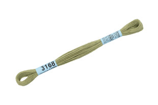 Нитки для вышивания " Gamma" мулине ( 3071- 3172 ) 100% хлопок 8 м №3168 бл. зеленый