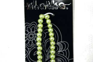 Бусины стеклянные "Zlatka" GBP- 06 14 мм 30 шт на нити стекло №22 св. зеленый