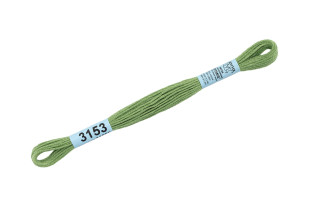 Нитки для вышивания " Gamma" мулине ( 3071- 3172 ) 100% хлопок 8 м №3153 св. зеленый
