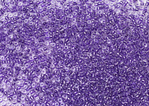 Бисер Япония MIYUKI Seed Beads 15/0 5г 1531 кристалл игристый фиолетовая линия внутри