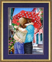 Рисунок на ткани для вышивки бисером  К-3087 Первое свидание