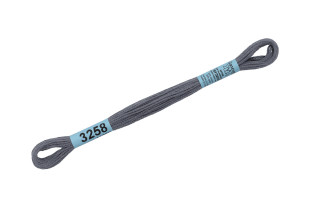 Нитки для вышивания " Gamma" мулине ( 3173- 6115 ) 100% хлопок 8 м №3258 св. серый
