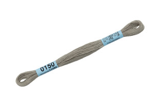 Нитки для вышивания " Gamma" мулине ( 0001- 0206 ) 100% хлопок 8 м №0150 св- серый