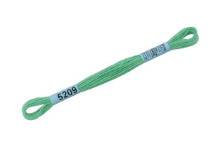 Нитки для вышивания " Gamma" мулине ( 3173- 6115 ) 100% хлопок 8 м №5209 св. зеленый