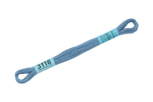 Нитки для вышивания " Gamma" мулине ( 3071- 3172 ) 100% хлопок 8 м №3116 голубой
