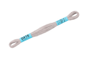 Нитки для вышивания " Gamma" мулине ( 0207- 0819 ) 100% хлопок 8 м №0416 св. серый