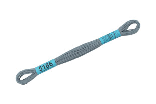 Нитки для вышивания " Gamma" мулине ( 3173- 6115 ) 100% хлопок 8 м №5186 серый