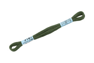 Нитки для вышивания " Gamma" мулине ( 3071- 3172 ) 100% хлопок 8 м №3167 т. серо- зеленый