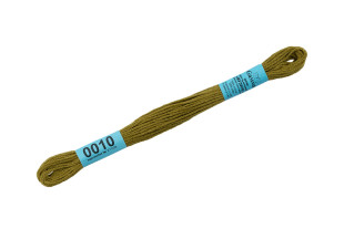 Нитки для вышивания " Gamma" мулине ( 0001- 0206 ) 100% хлопок 8 м №0010 оливковый