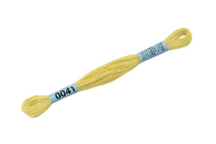 Нитки для вышивания " Gamma" мулине ( 0001- 0206 ) 100% хлопок 8 м №0041 св. лимонный