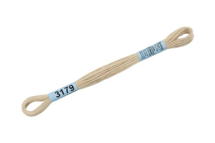Нитки для вышивания " Gamma" мулине ( 3173- 6115 ) 100% хлопок 8 м №3179 бежевый