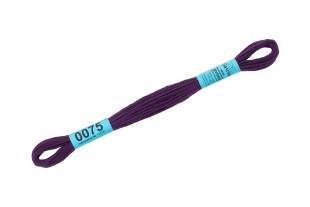 Нитки для вышивания " Gamma" мулине ( 0001- 0206 ) 100% хлопок 8 м №0075 т. лиловый