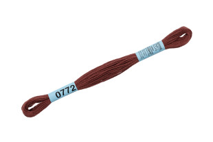 Нитки для вышивания " Gamma" мулине ( 0207- 0819 ) 100% хлопок 8 м №0772 коричневый