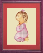 Рисунок на ткани для вышивки бисером КС-098 Молитва девочки