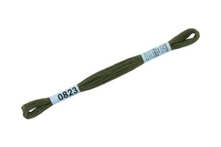 Нитки для вышивания " Gamma" мулине ( 0820- 3070 ) 100% хлопок 8 м №0823 т. хаки