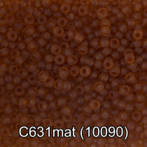Бисер Чехия " GAMMA" круглый 3 10/ 0 2. 3 мм 5 г 1- й сорт C631mat коричневый мат. ( 10090 )