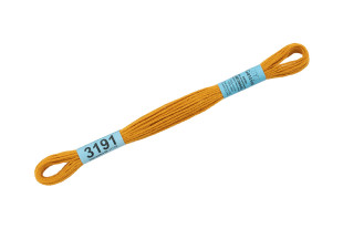 Нитки для вышивания " Gamma" мулине ( 3173- 6115 ) 100% хлопок 8 м №3191 охра