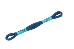 Нитки для вышивания " Gamma" мулине ( 3071- 3172 ) 100% хлопок 8 м №3119 синий