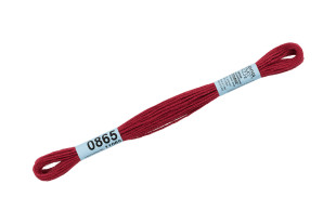 Нитки для вышивания " Gamma" мулине ( 0820- 3070 ) 100% хлопок 8 м №0865 св. бордовый