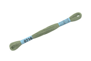 Нитки для вышивания " Gamma" мулине ( 0207- 0819 ) 100% хлопок 8 м №0716 фисташковый