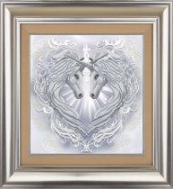 Рисунок на ткани для вышивки бисером КС-3042 Две души - одно сердце
