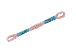 Нитки для вышивания " Gamma" мулине ( 0820- 3070 ) 100% хлопок 8 м №3016 розово- сиреневый