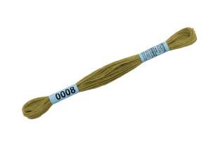 Нитки для вышивания " Gamma" мулине ( 0001- 0206 ) 100% хлопок 8 м №0008 оливковый