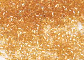 Бисер Япония MIYUKI Delica цилиндр 10/0 5 г DBM-0100 светло-янтарный прозрачный радужный