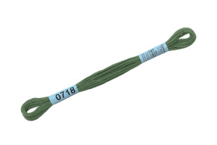 Нитки для вышивания " Gamma" мулине ( 0207- 0819 ) 100% хлопок 8 м №0718 зелёный