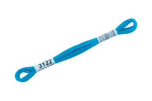 Нитки для вышивания " Gamma" мулине ( 3071- 3172 ) 100% хлопок 8 м №3122 яр. голубой