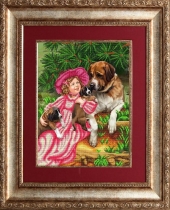 Рисунок на ткани для вышивки бисером  К-3136-ш Друзья К-3136