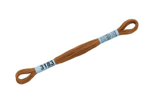Нитки для вышивания " Gamma" мулине ( 3173- 6115 ) 100% хлопок 8 м №3183 т. т. горчичный