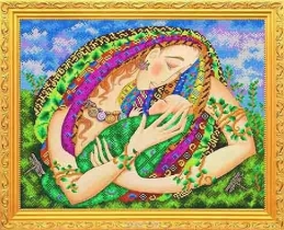 Рисунок на ткани для вышивки бисером  К-3509 Оберег материнства. Сила природы