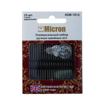 Иглы для шитья ручные " Micron" универсальный набор швейных игл KSM- 1012 в блистере 25 шт. .