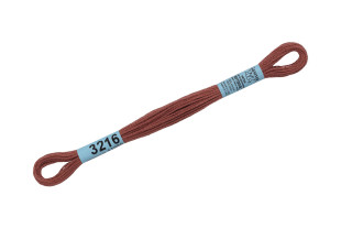Нитки для вышивания " Gamma" мулине ( 3173- 6115 ) 100% хлопок 8 м №3216 коричневый