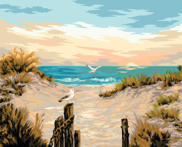 " ФРЕЯ" PNB/ PLC- 068 Набор для раскрашивания по номерам 50 х 40 см " На побережье"