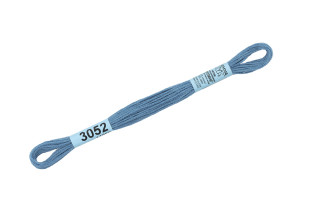 Нитки для вышивания " Gamma" мулине ( 0820- 3070 ) 100% хлопок 8 м №3052 джинсовый