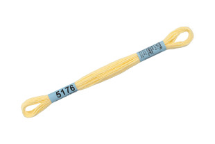 Нитки для вышивания " Gamma" мулине ( 3173- 6115 ) 100% хлопок 8 м №5176 желтый