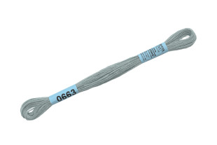 Нитки для вышивания " Gamma" мулине ( 0207- 0819 ) 100% хлопок 8 м №0663 серый