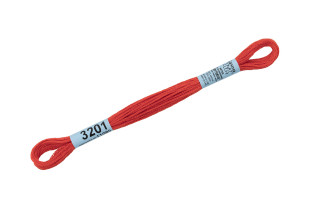 Нитки для вышивания " Gamma" мулине ( 3173- 6115 ) 100% хлопок 8 м №3201 св. красный