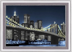 Рисунок на ткани для вышивки бисером  К-3154-ш Ночной город