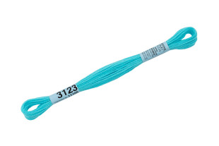 Нитки для вышивания " Gamma" мулине ( 3071- 3172 ) 100% хлопок 8 м №3123 голубой