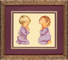 Рисунок на ткани для вышивки бисером КС-099 Совместная молитва