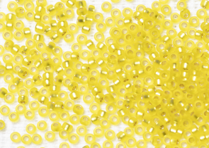 Бисер Япония MIYUKI Seed Beads 15/0 5г 0006F жёлтый серебряная линия внутри
