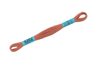 Нитки для вышивания " Gamma" мулине ( 3173- 6115 ) 100% хлопок 8 м №5202 св. коричневый