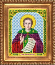 Рисунок на ткани для вышивки бисером И-5186 Святой Преподобный Федор Чудотворец 13,5х17см