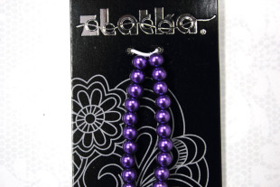 Бусины стеклянные "Zlatka" GBP- 06 14 мм 30 шт на нити стекло №19 фиолетовый