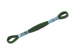 Нитки для вышивания " Gamma" мулине ( 3071- 3172 ) 100% хлопок 8 м №3156 зеленый- хаки